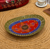 Hand-Painted Iron Decorative Serving Bowl
