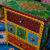 Artisan Painted Wooden Trinket Box