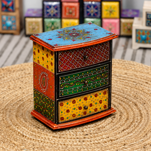 Hand-Painted Wooden Keepsake Box