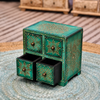 Vintage Painted Wooden Vanity Box