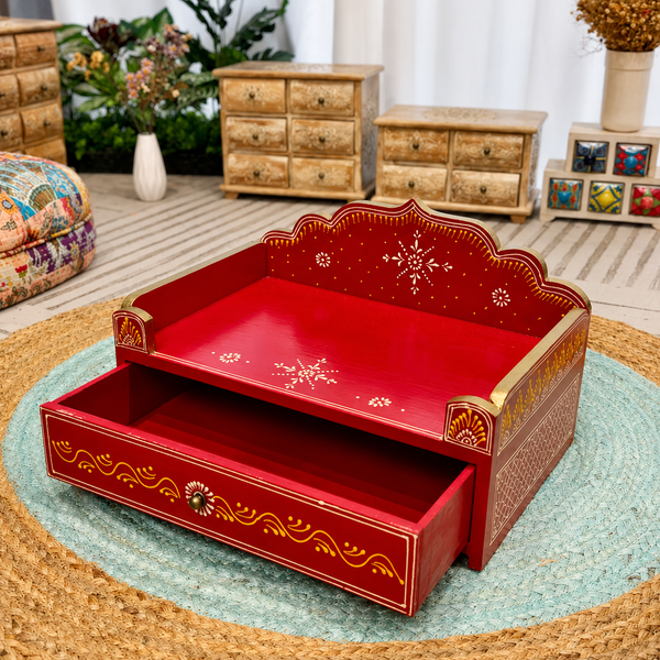 Antique-Inspired Wooden Jewelry Chest